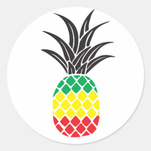 Redondo Adesivo Rasta Pineapple