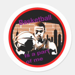 Redondo Adesivo redonso Basketball is a part of me