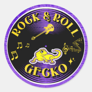 Redondo Adesivo Rock & Roll Gecko