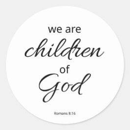 Redondo Adesivo Romanos 8:16 | Filhos de Deus