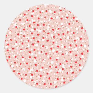 Redondo Adesivo Rosa Pastel Sprinkles Feriado
