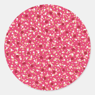 Redondo Adesivo Rosa Quente Sprinkles de Feriado