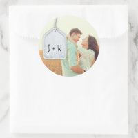 Adesivo Rustic Scrapbook Photo Round