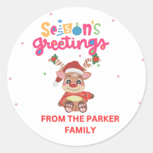 Redondo Adesivo sazonal da família Parker personalizada