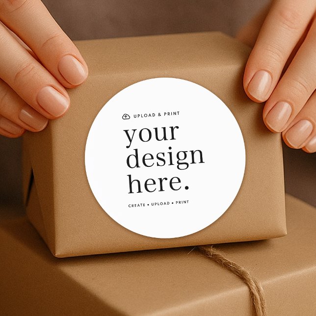Redondo Adesivo Seu Design Carregue 3" Rodada (A versatile sticker template for personal or business use, available on a sheet or bulk roll)