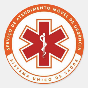 Redondo Adesivo símbolo SAMU 192