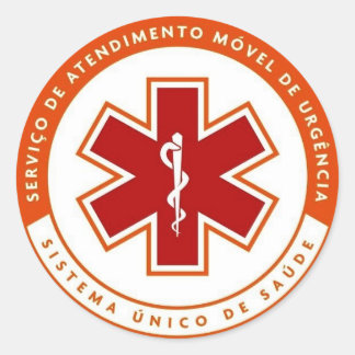Redondo Adesivo símbolo SAMU 192