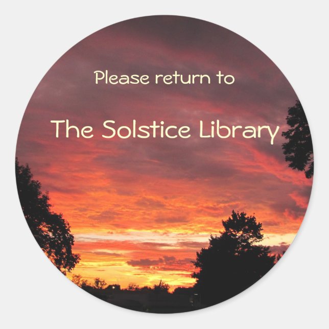Redondo Adesivo Solstice Sunset Bookplate (Frente)
