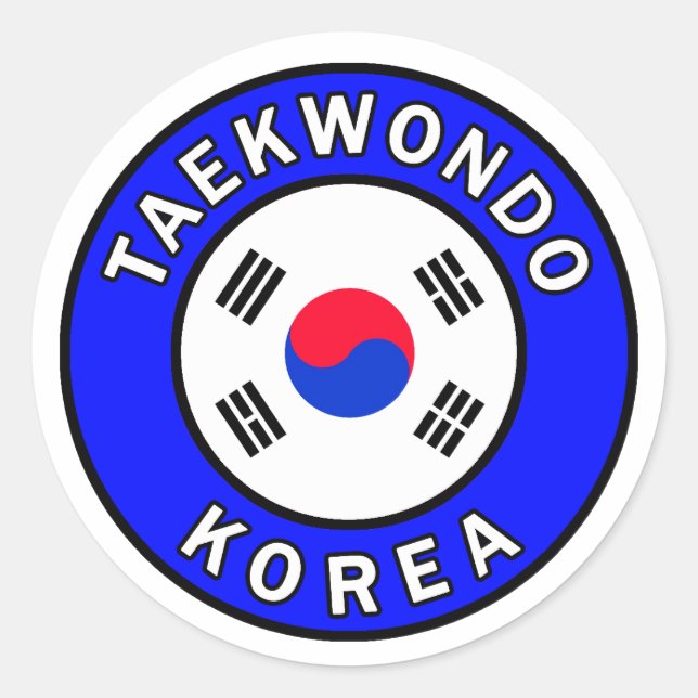Redondo adesivo Taekwondo (Frente)