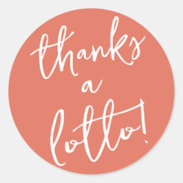 Redondo Adesivo Terracotta Obrigado Lotto