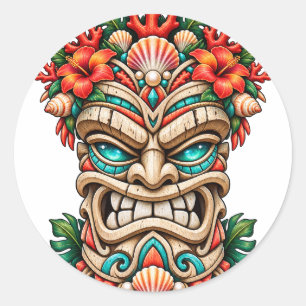 Redondo Adesivo Tiki Guardião Coral Crest