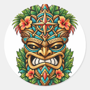 Redondo Adesivo Tiki Guardião Golden Reef Tiki