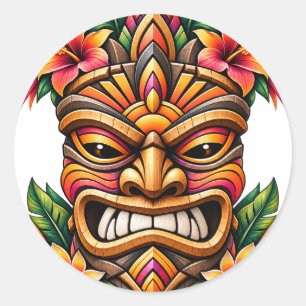 Redondo Adesivo Tiki Hibiscus Sunset