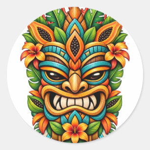 Redondo Adesivo Tiki Sorriso Botânico