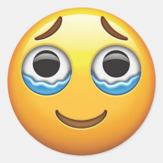 Redondo adesivo triste