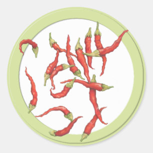 Redondo Adesivo verde Red Hot Chillies