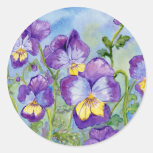 Redondo Adesivo "Violas"