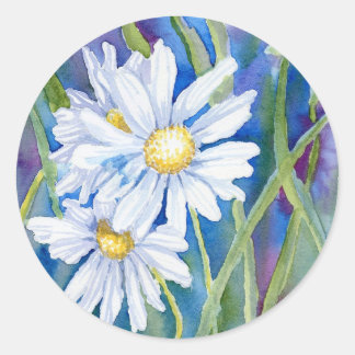 Redondo Adesivo "White Daisies"