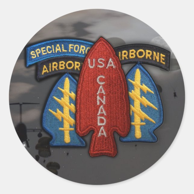 Redondo adesivo ww2 da força de serviço especial do exérci (Frente)