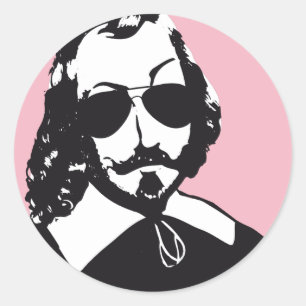 Redondo Adesivo x20 Samuel Champlain Hipster óculos