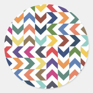 Redondo Adesivo Zig Zag Rainbow