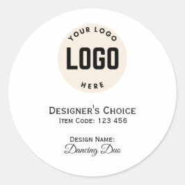 Redondo Adicione seu logotipo de borda preta adesivo de pr