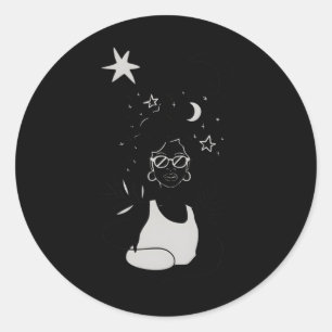 Redondo Afro Girl - Adesivo Celestial