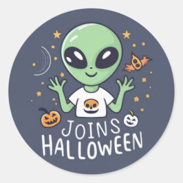 Redondo Alienígena junta-se ao adesivo do Halloween