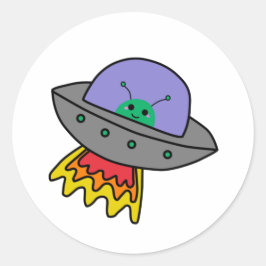 Redondo Alienígena no adesivo do espaçador