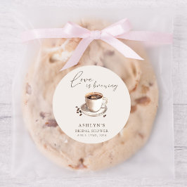 Redondo Amor está Cozinhando Adesivo de Chá de Panela