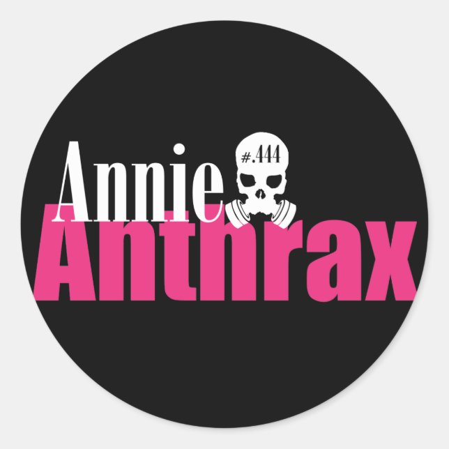 Redondo annie anthrax - adesivo preto (Frente)