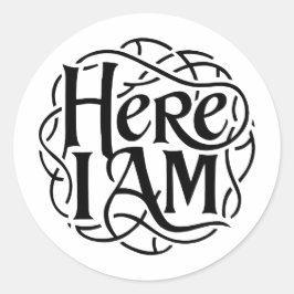 Redondo Aqui Estou O Adesivo