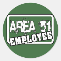 ÁREA 51 Adesivo de funcionários