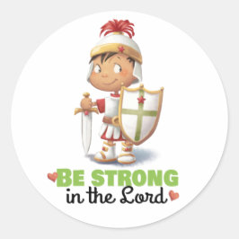 Redondo Armor de Deus Seja forte no adesivo do Senhor