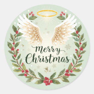 Redondo Arte de Impressão de Adesivo de Natal Feliz Natal 