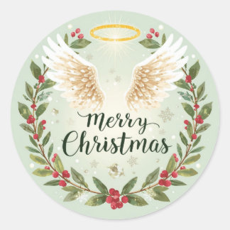 Redondo Arte de Impressão de Adesivo de Natal Feliz Natal