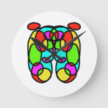 Arte na parede do relógio