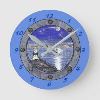 Através do Relógio da Parede Porthole