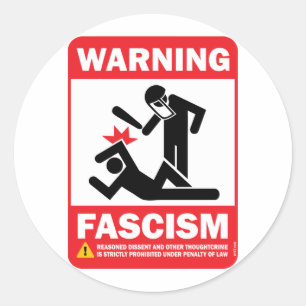 Redondo Aviso! Adesivo de facismo
