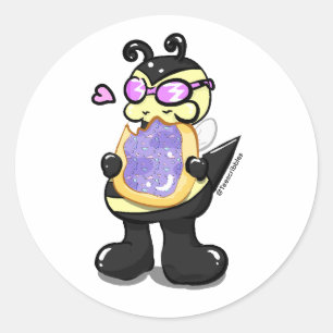 Redondo Baby Bee - Edição de Pastelaria - Adesivo Brilhant