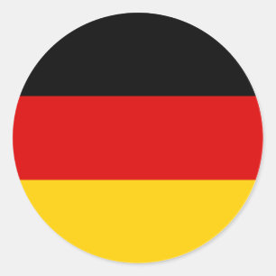 Redondo Bandeira Alemã Adesivo Alemanha – Preto Vermelho D