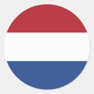 Redondo Bandeira da Holanda Adesivo Holandês – Vermelho Br