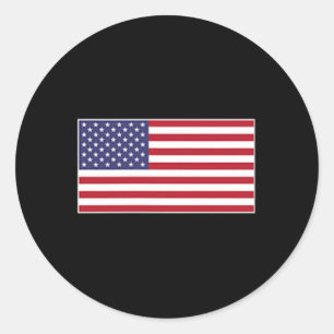 Redondo Bandeira dos EUA Adesivo no Peito Star Spangled Ba