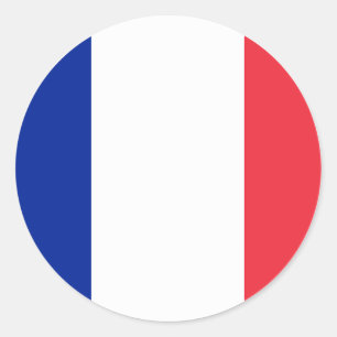 Redondo Bandeira Francesa Adesivo França – Azul Branco Ver