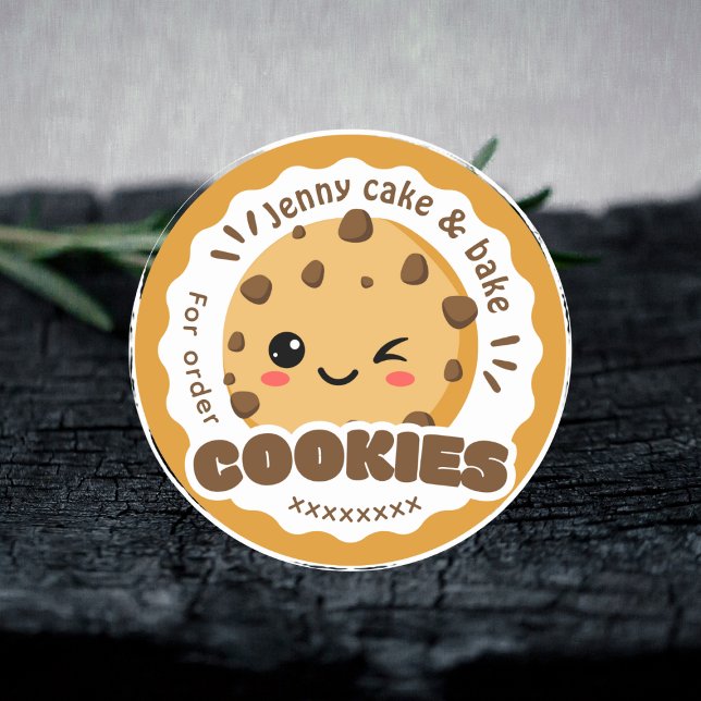 Redondo Biscoitos castanhos e doce adesivo (Criador carregado)