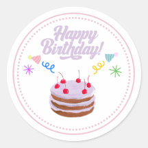 Bolo de Aniversário Adesivo