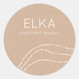 Redondo Branco sobre o adesivo do Kraft Look Designer