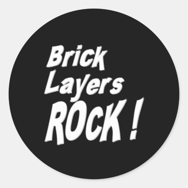 Redondo Brick Layers Rock! Adesivo (Frente)