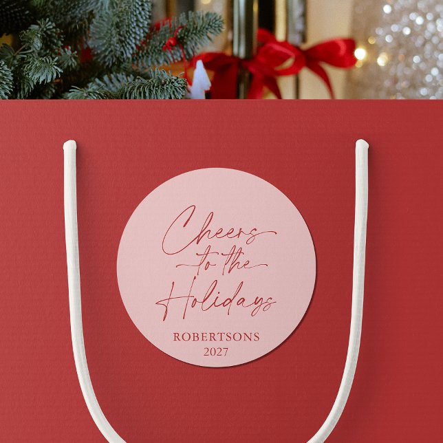 Redondo Brinde às Festas Adesivo Festivo (Criador carregado)