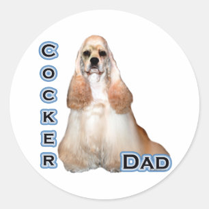 Redondo Buff Cocker Spaniel Pai 4 - Adesivo